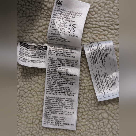 Levi's Original Sherpa Trucker Jacket medium blue size XS - Picture 13 of 15